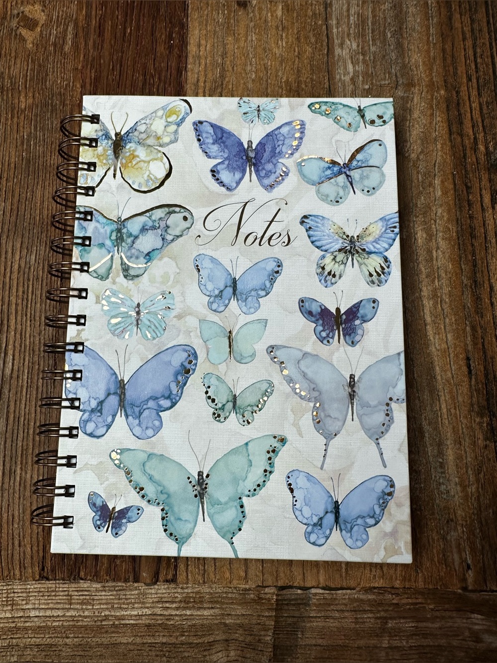 Blue Butterfly Spiral Notebook - Notes